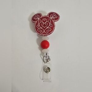 Christmas Mickey Mouse Badge Reel